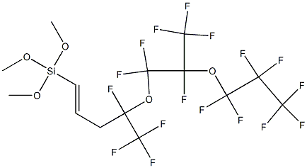 1-[Trimethoxysilyl]-4,5,5,5-tetrafluoro-4-[2-(heptafluoropropoxy)-1,1,2,3,3,3-hexafluoropropoxy]-1-pentene Struktur