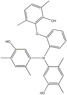 N,N-Bis(5-hydroxy-2,4-dimethylphenyl)-2-(6-hydroxy-2,5-dimethylphenoxy)benzenamine Struktur