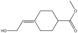 4-(2-Hydroxyethylidene)cyclohexanecarboxylic acid methyl ester Struktur