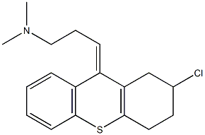 2-Chloro-9-(3-dimethylaminopropylidene)-1,2,3,4-tetrahydro-9H-thioxanthene Struktur