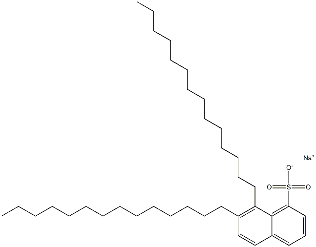 7,8-Ditetradecyl-1-naphthalenesulfonic acid sodium salt Struktur