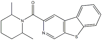 3-(2,6-Dimethyl-1-piperidinylcarbonyl)[1]benzothieno[2,3-c]pyridine Struktur