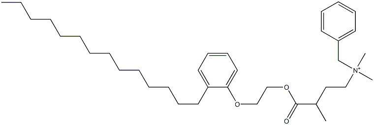 N,N-Dimethyl-N-benzyl-N-[3-[[2-(2-tetradecylphenyloxy)ethyl]oxycarbonyl]butyl]aminium Struktur