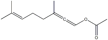 1-Acetoxy-3,7-dimethyl-1,2,6-octatriene Struktur