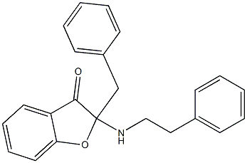 2-Benzyl-2-phenethylaminobenzofuran-3(2H)-one Struktur