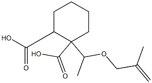 1,2-Cyclohexanedicarboxylic acid hydrogen 1-[1-(methallyloxy)ethyl] ester Struktur