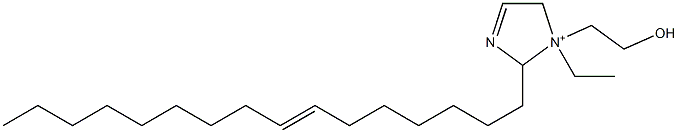 1-Ethyl-2-(7-hexadecenyl)-1-(2-hydroxyethyl)-3-imidazoline-1-ium Struktur