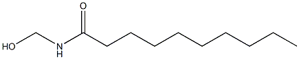 N-Hydroxymethyldecanamide Struktur