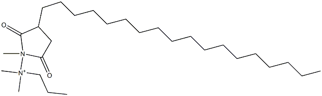 N,N,N-Trimethyl-3-octadecyl-2,5-dioxo-1-pyrrolidinepropan-1-aminium Struktur