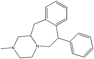 1,2,3,4,6,7,12,12a-Octahydro-7-phenyl-2-methylpyrazino[2,1-b][3]benzazepine Struktur