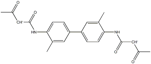 1,1'-[3,3'-Dimethyl[1,1'-biphenyl]-4,4'-diylbis(imino)]bis[1,3-dioxobutan-2-ide] Struktur