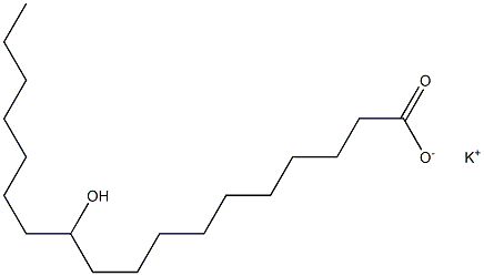 11-Hydroxystearic acid potassium salt Struktur