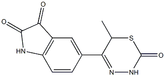 5-[(6-Methyl-2-oxo-3,6-dihydro-2H-1,3,4-thiadiazin)-5-yl]-1H-indole-2,3-dione Struktur