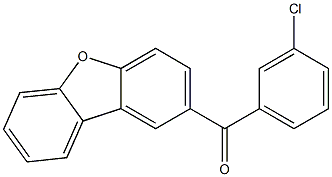 2-(3-Chlorobenzoyl)dibenzofuran Struktur