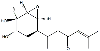 (1S,2R,4S,5R,6S)-5-Methyl-2-[(1S)-1,5-dimethyl-3-oxo-4-hexen-1-yl]-7-oxabicyclo[4.1.0]heptane-4,5-diol Struktur