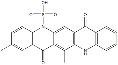 5,7,12,14-Tetrahydro-2,13-dimethyl-7,14-dioxoquino[2,3-b]acridine-5-sulfonic acid Struktur