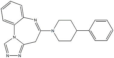 5-(4-Phenylpiperidin-1-yl)-4H-[1,2,4]triazolo[4,3-a][1,5]benzodiazepine Struktur