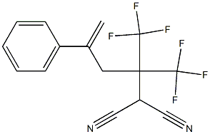 [1,1-Bis(trifluoromethyl)-3-phenyl-3-butenyl]malononitrile Struktur