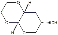 (4aR,7S,8aS)-Hexahydro-6H-pyrano[2,3-b]-1,4-dioxin-7-ol Struktur