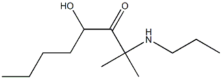 2-(Propylamino)-4-hydroxy-2-methyl-3-octanone Struktur