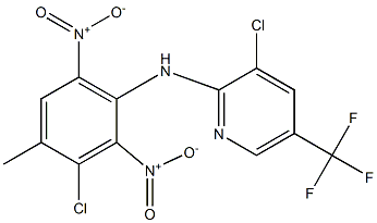 3-Chloro-5-trifluoromethyl-N-(3-chloro-4-methyl-2,6-dinitrophenyl)pyridin-2-amine Struktur