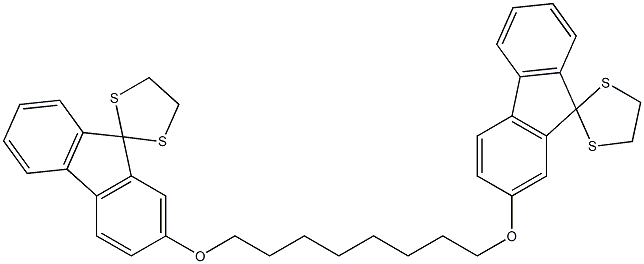 2,2''-(1,8-Octanediyldioxy)bis(spiro[9H-fluorene-9,2'-[1,3]dithiolane]) Struktur