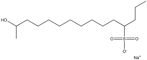 14-Hydroxypentadecane-4-sulfonic acid sodium salt Struktur