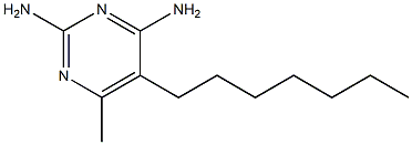 5-Heptyl-6-methylpyrimidine-2,4-diamine Struktur