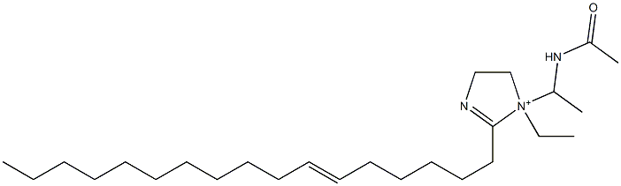 1-[1-(Acetylamino)ethyl]-1-ethyl-2-(6-heptadecenyl)-2-imidazoline-1-ium Struktur