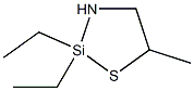 2,2-Diethyl-5-methyl-1-thia-3-aza-2-silacyclopentane Struktur