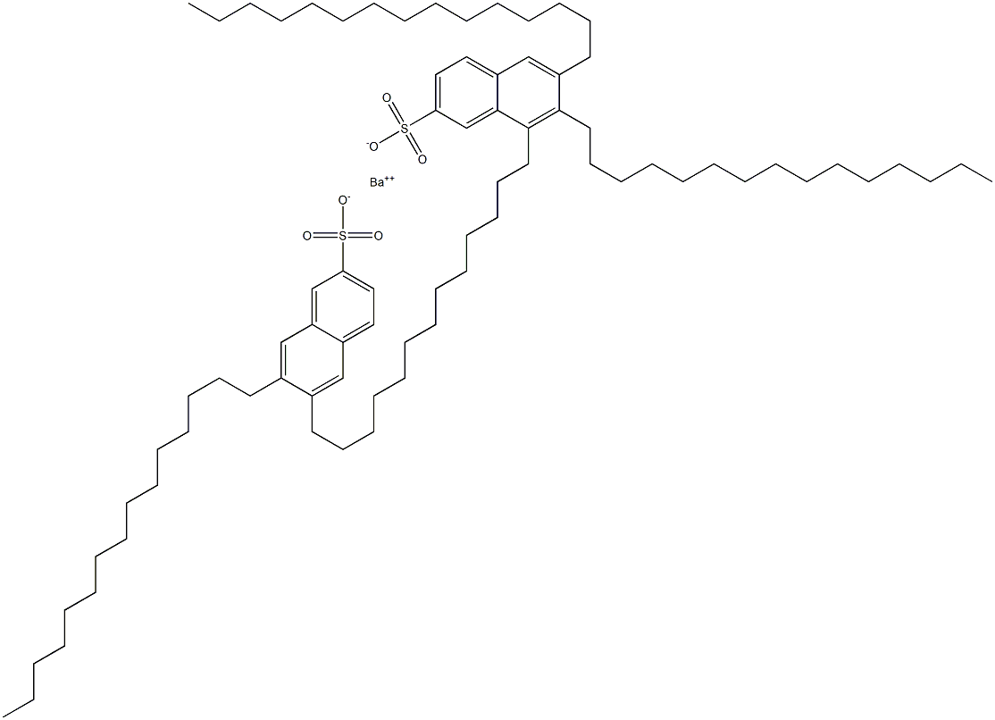 Bis(6,7-dipentadecyl-2-naphthalenesulfonic acid)barium salt Struktur