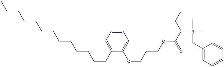 N,N-Dimethyl-N-benzyl-N-[1-[[3-(2-tridecylphenyloxy)propyl]oxycarbonyl]propyl]aminium Struktur