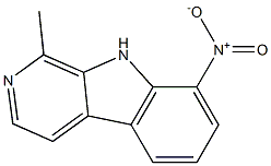 1-Methyl-8-nitro-9H-pyrido[3,4-b]indole Struktur