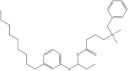 N,N-Dimethyl-N-benzyl-N-[3-[[1-(3-nonylphenyloxy)propyl]oxycarbonyl]propyl]aminium Struktur