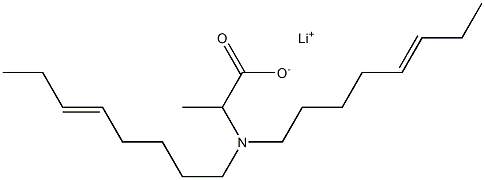 2-[Di(5-octenyl)amino]propanoic acid lithium salt Struktur