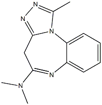 N,N,1-Trimethyl-4H-[1,2,4]triazolo[4,3-a][1,5]benzodiazepine-5-amine Struktur