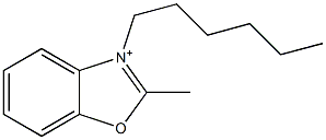 3-Hexyl-2-methylbenzoxazol-3-ium Struktur