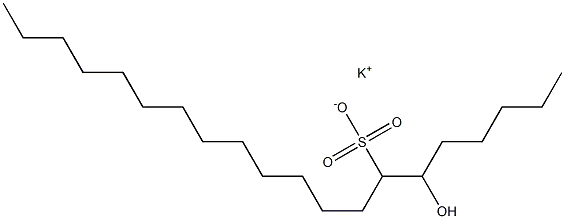 6-Hydroxyicosane-7-sulfonic acid potassium salt Struktur