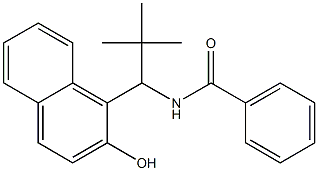 N-[2,2-Dimethyl-1-(2-hydroxy-1-naphtyl)propyl]benzamide Struktur