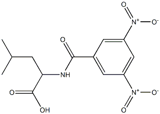 2-[(3,5-Dinitrobenzoyl)amino]-4-methylpentanoic acid Struktur