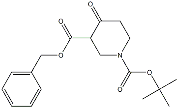 1-TERT-BUTOXYCARBONYL-4-OXO-3-PIPERIDINECARBOXYLATE BENZYL ESTER Struktur