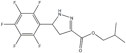 ISOBUTYL 5-(PERFLUOROPHENYL)-4,5-DIHYDRO-1H-PYRAZOLE-3-CARBOXYLATE Struktur