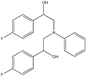 1-(4-FLUORO-PHENYL)-2-([2-(4-FLUORO-PHENYL)-2-HYDROXY-ETHYL]-PHENYL-AMINO)-ETHANOL Struktur