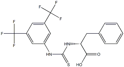 (R)-2-(3-(3,5-BIS(TRIFLUOROMETHYL)PHENYL)THIOUREIDO)-3-PHENYLPROPANOIC ACID Struktur