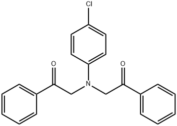 2-[(4-CHLORO-PHENYL)-(2-OXO-2-PHENYL-ETHYL)-AMINO]-1-PHENYL-ETHANONE Struktur