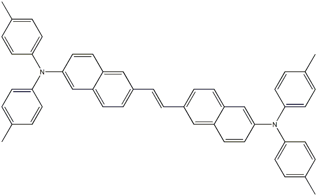 Trans-1,2-bis(6-(N,N-di-p-tolylamino)-Naphthalene-2-yl)ethene Struktur