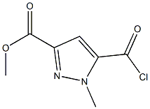 5-Chlorocarbonyl-1-methyl-1H-pyrazole-3-carboxylicacidmethylester Struktur