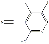 2-Hydroxy-5-iodo-4-methylpyridine-3-carbonitrile Struktur