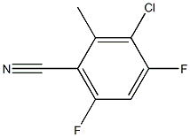 3-Chloro-4,6-difluoro-2-methylbenzonitrile Struktur