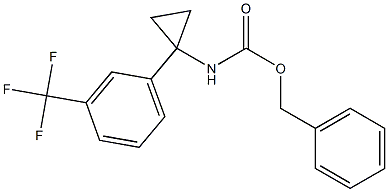 benzyl (1-(3-(trifluoromethyl)phenyl)cyclopropyl)carbamate Struktur